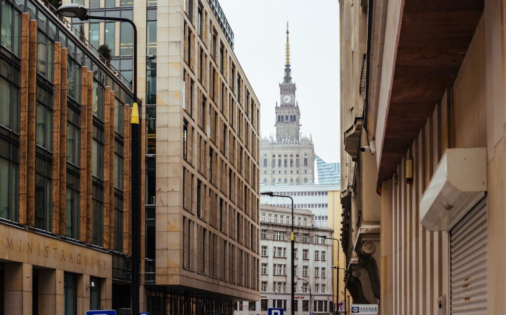 Warszawa widok na budynki